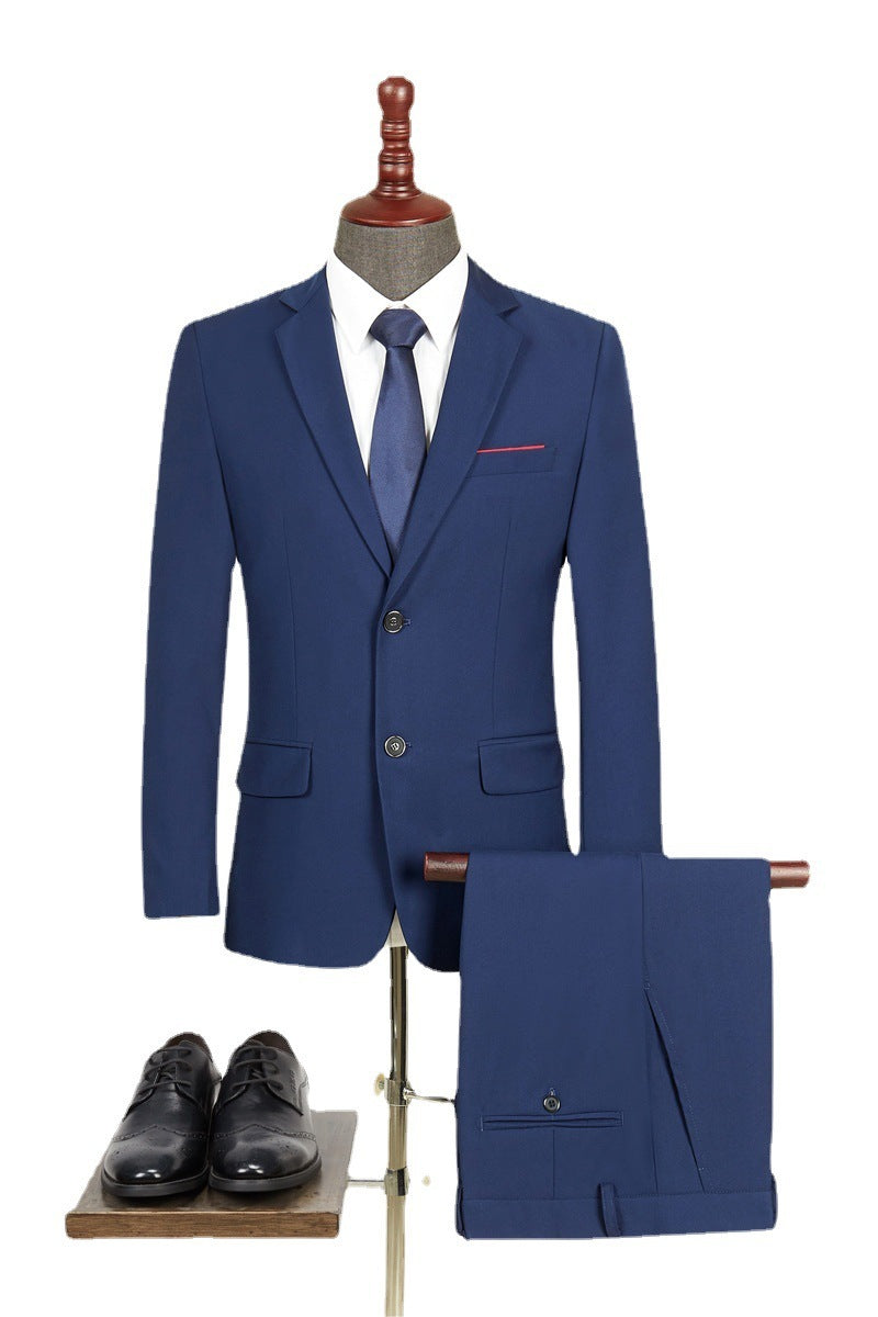 Men's Casual Business Suit Two-piece Suit Plus Size Work Ball Suit Men apparels & accessories