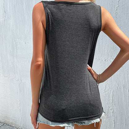 Twist T-shirt Solid Color Tank Top apparel & accessories