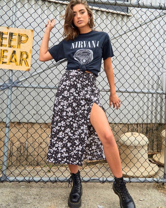 Sexy Leopard Print Summer Skirt Women Split High Waist Flora apparel & accessories
