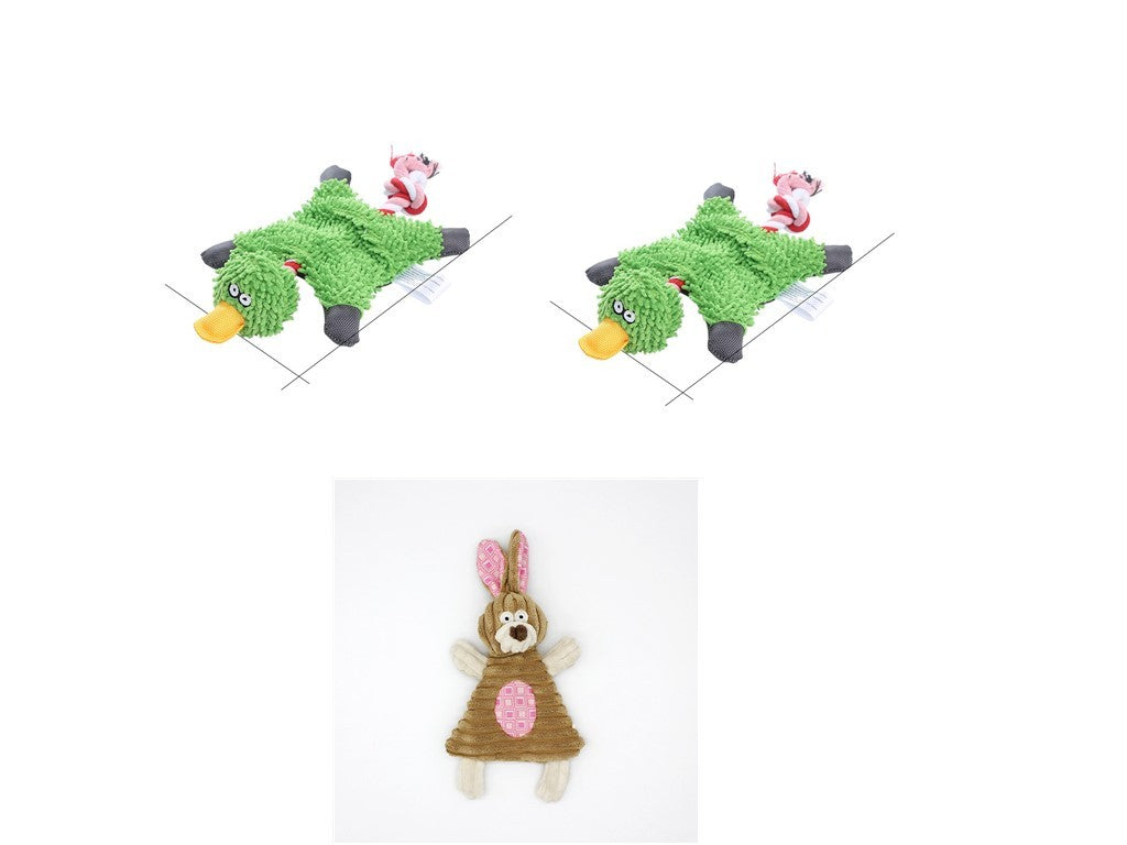 Pet Toy Donkey Shape Corduroy Chew Toy For Dogs Puppy Squeaker Squeaky Plush Bone Molar Dog Toy Pet Training Dog Dog Toys