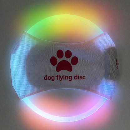 Dog Flying Discs Light Glowing LED LuminousTrainning Interactive Toys Pet Products