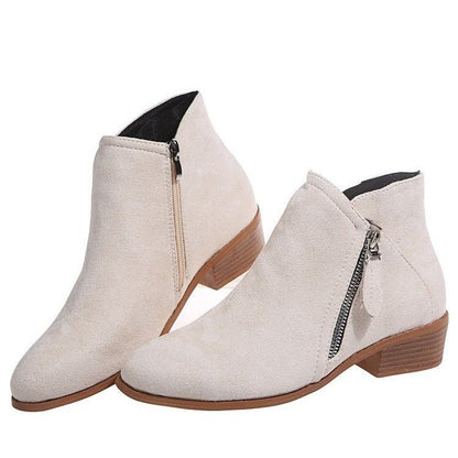 Boots Suede Fashion Women's Shallow Mouth Pointed Boots Shoes & Bags