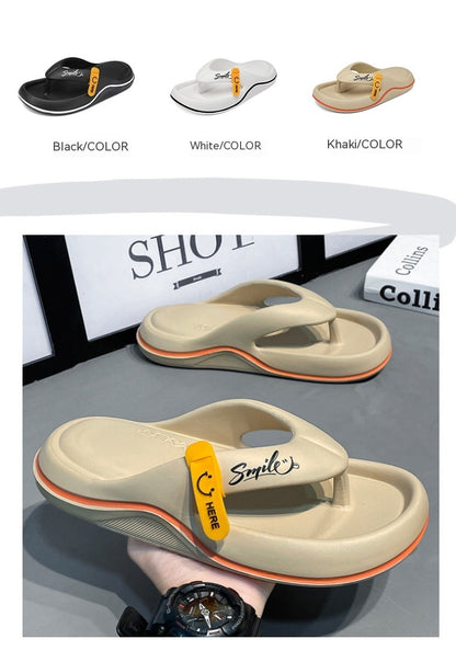 Casual Flip Flops Men's Outer Wear Plus Size All-matching Beach Shoes Men's Slippers Shoes & Bags