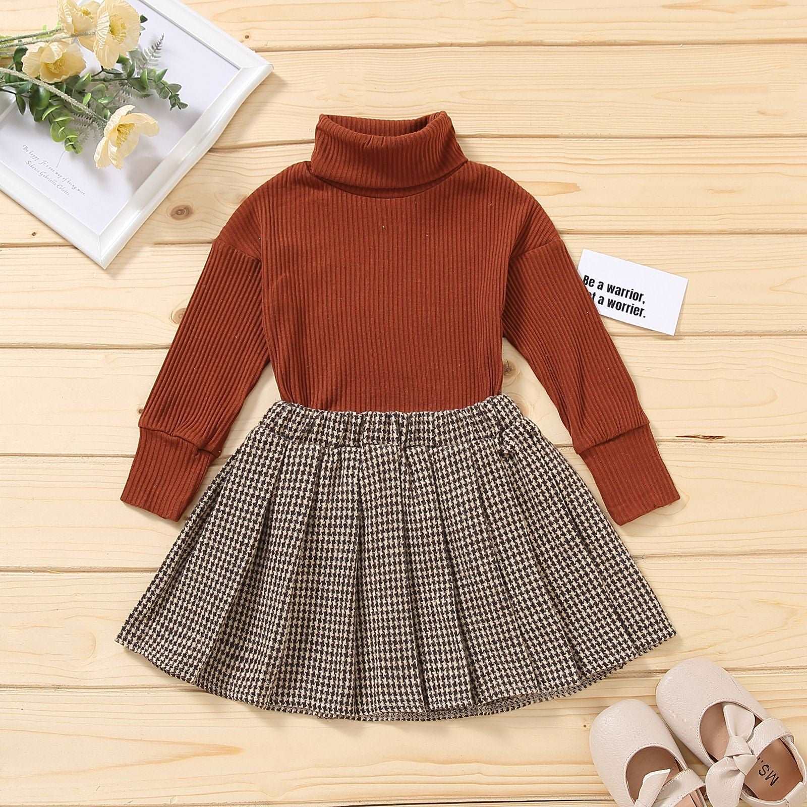 Kids Fall Skirts And Turtleneck Outfit Kids clothes