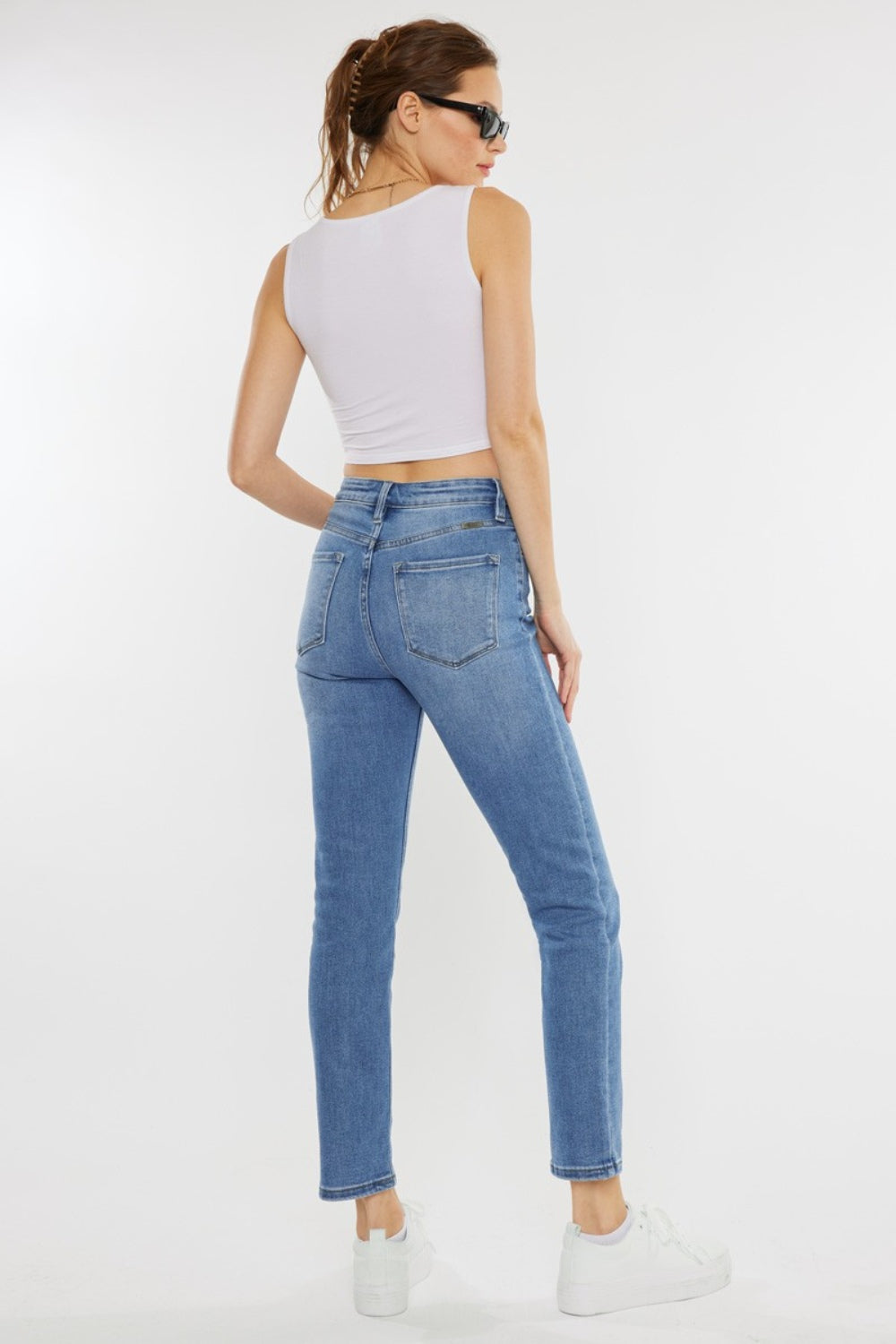 Kancan Full Size Cat's Whiskers High Waist Jeans apparel & accessories