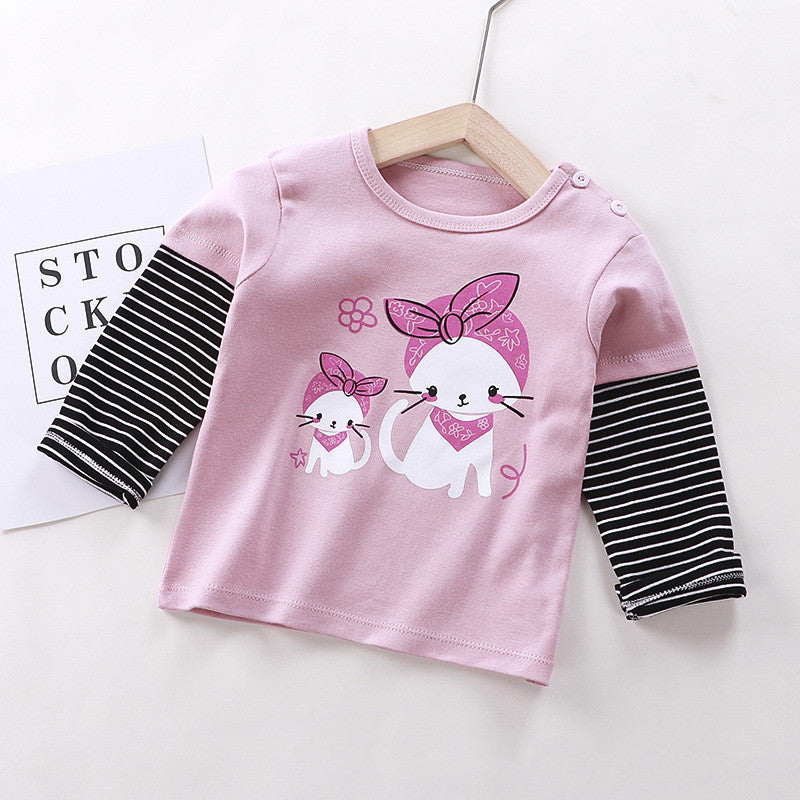 Children's Long-sleeved T-shirt Cotton Single Top apparels & accessories