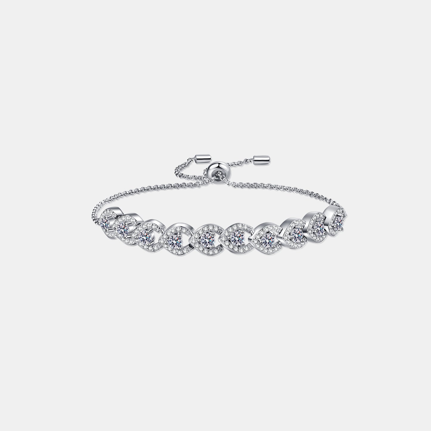 Moissanite Sterling Silver Bracelet Jewelry