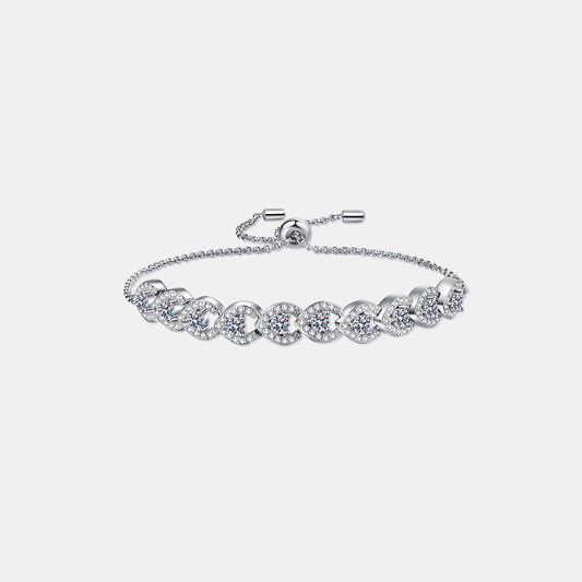 1 Carat Moissanite 925 Sterling Silver Bracelet apparel & accessories