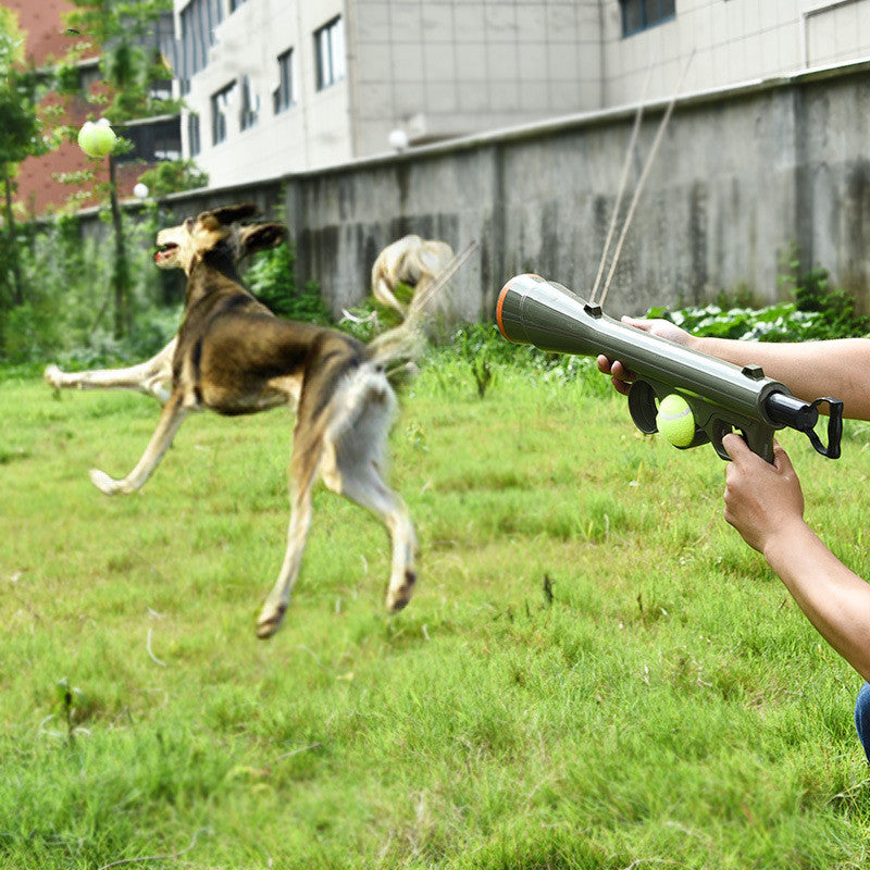 Tennis ball shooting gun pet toy 0