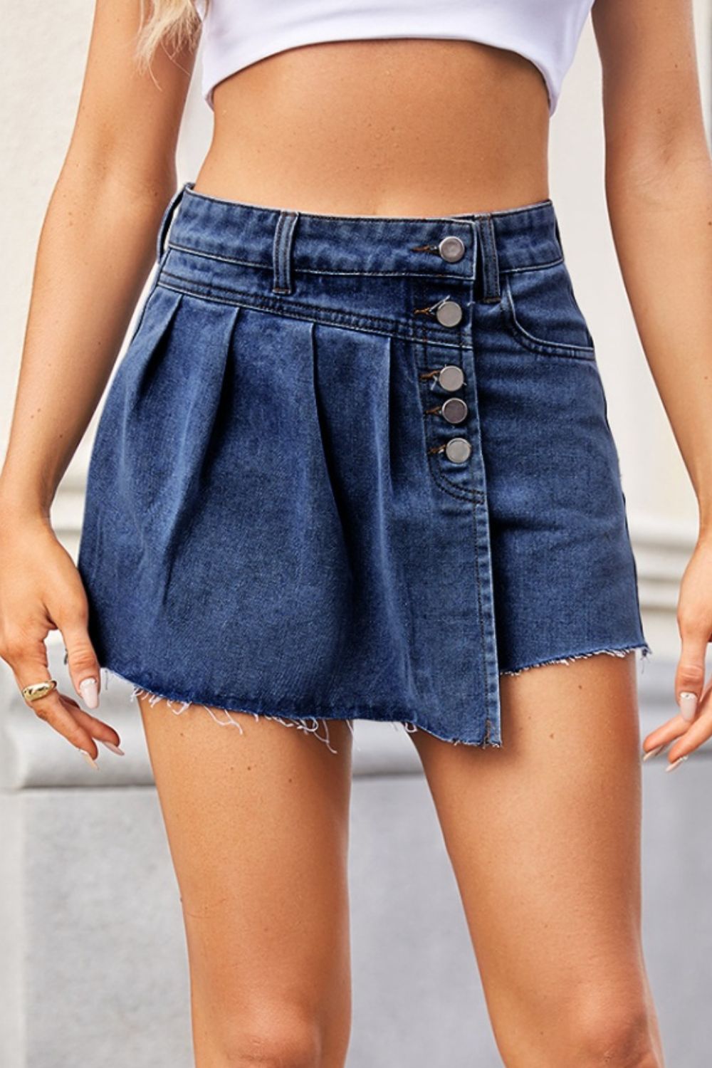 Raw Hem Denim skort apparel & accessories