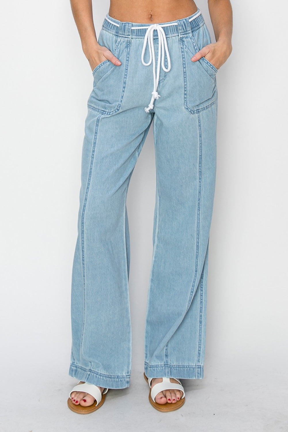 RISEN High Rise Straight Jeans Bottom wear