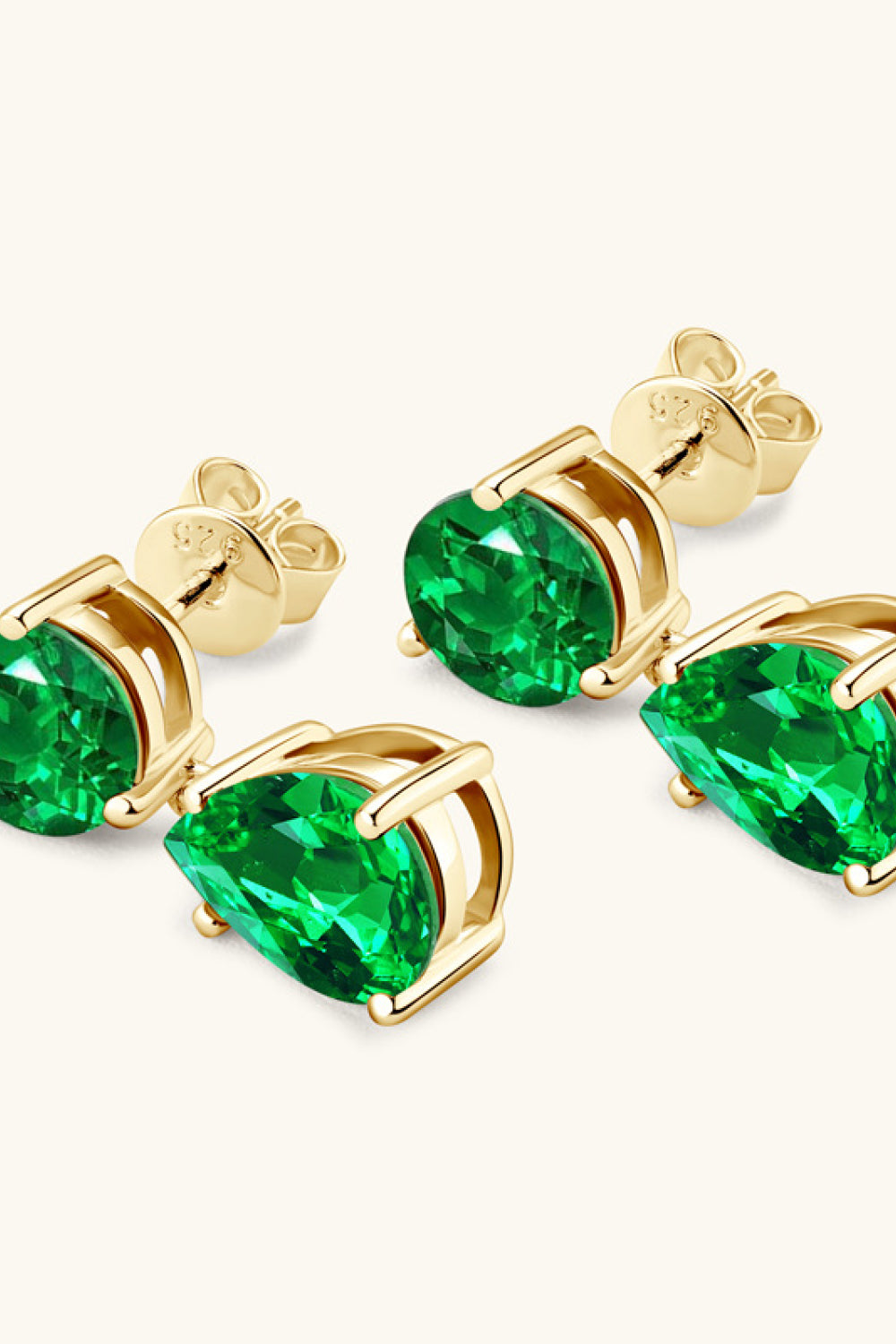 Lab-Grown Emerald Drop Earrings apparel & accessories