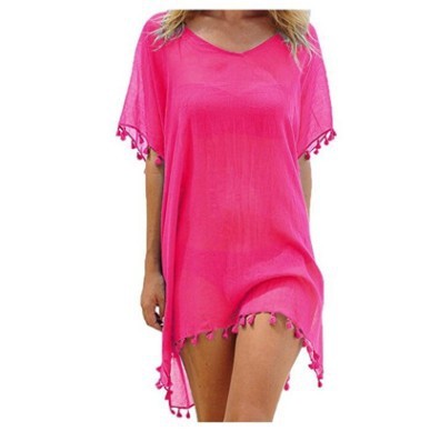 Women Blouses Loose Chiffon Dress Summer Beach Tunic Cover-Up Shirt apparels & accessories