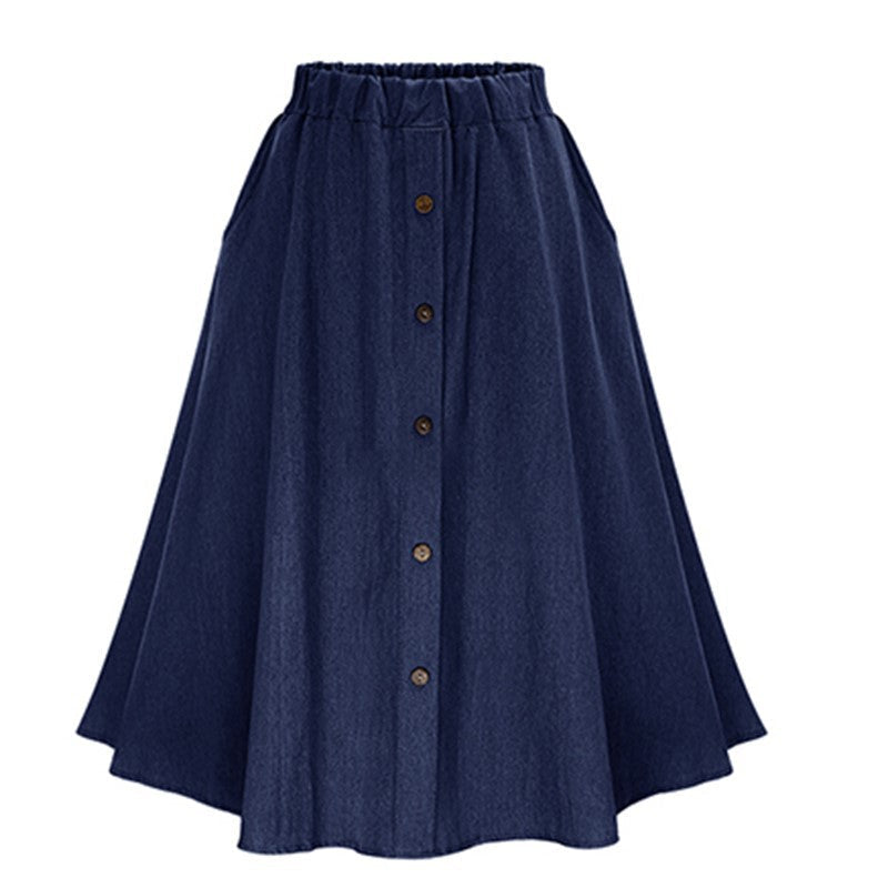 A high waist and long denim skirt Casual skirt apparel & accessories