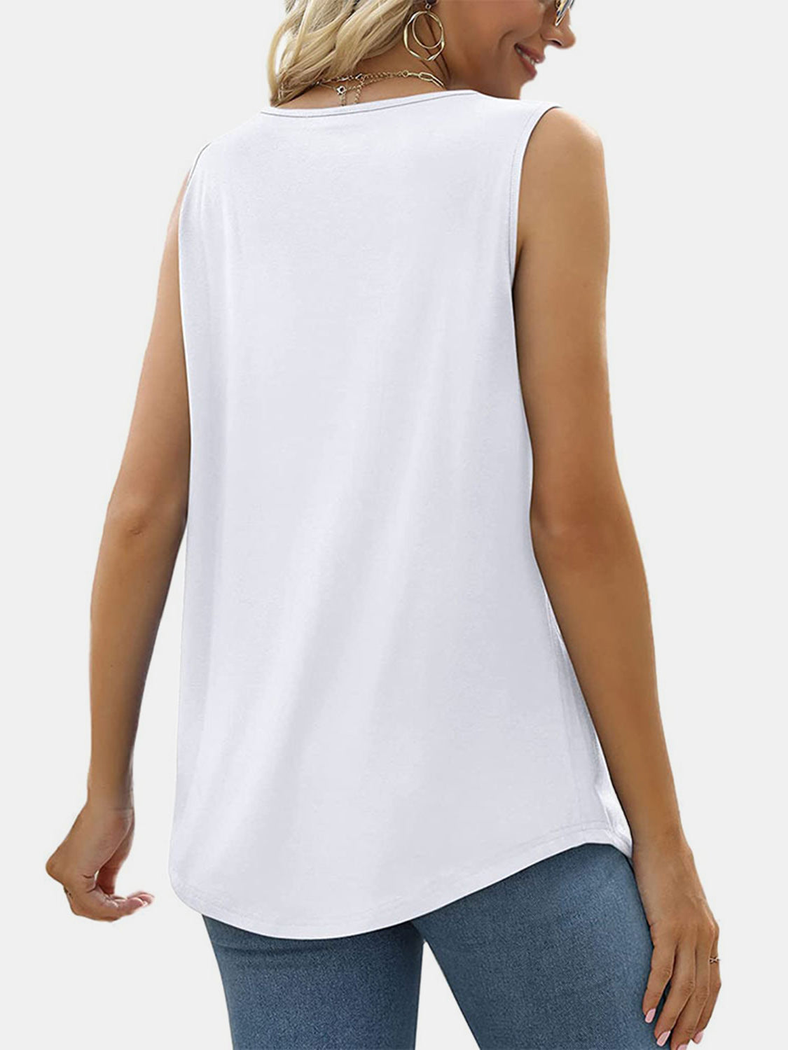 Ruched Square Neck Tank apparel & accessories