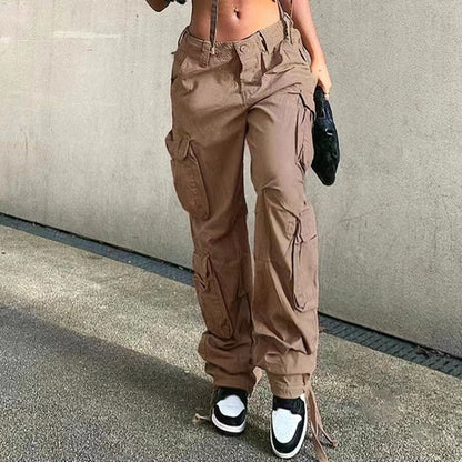 Street Hip-hop Trousers With Pockets Overalls apparels & accessories