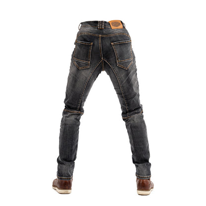 Men's And Women's High-elastic Motorcycle Jeans men's clothing