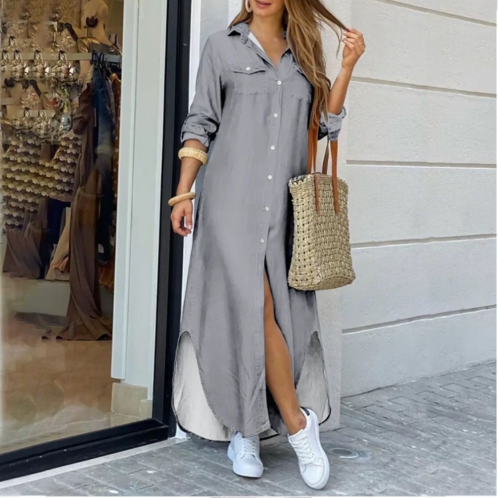 Spring Summer Fashion Print Sexy Shirt Long Skirt Dress apparels & accessories