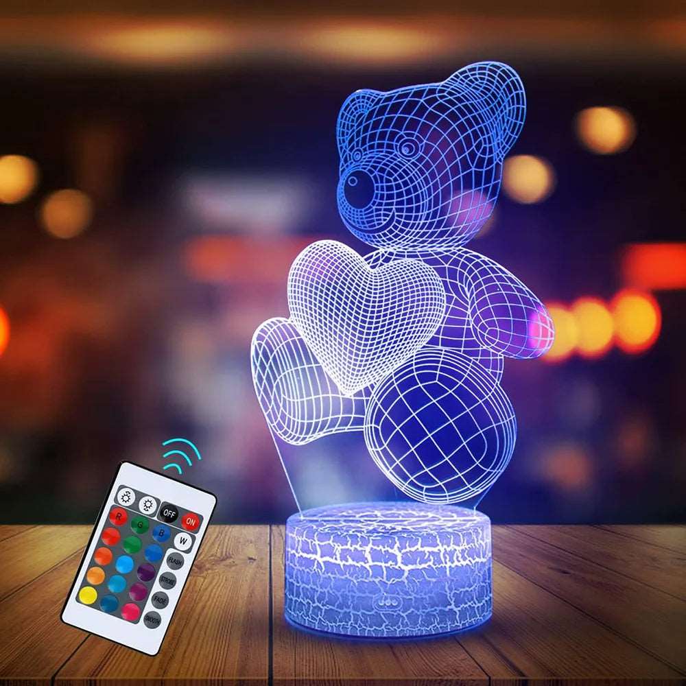 3D Lamp Acrylic USB LED Night Lights Neon Sign 0