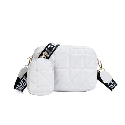 2Pcs Rhombus Shoulder Bag With Wallet Shoes & Bags