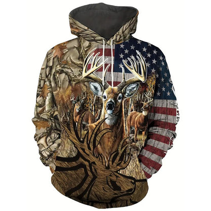 Digital Printing Men's Retro Pullover Sweater T-Shirts & hoodies