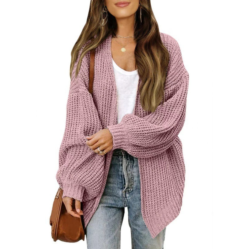 Loose RetroMid-length Knitted  Sweater apparels & accessories