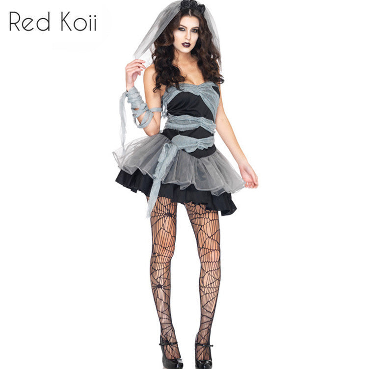 Halloween Costume Zombie Bride Cosplay Suit halloween