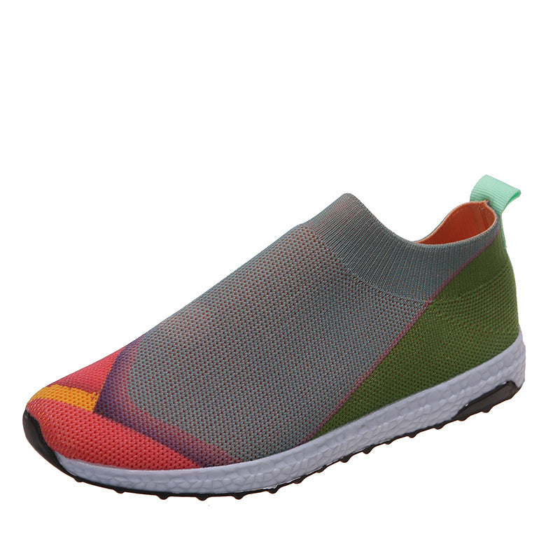 Women's Fly Weaving Flat Bottom Sneakers Shoes & Bags