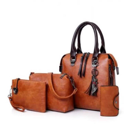 European And American Fashion Plaid Mother Bag Five-piece Set apparels & accessories