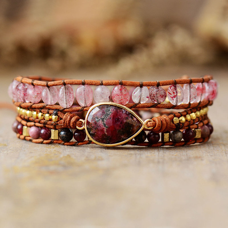 Natural Stone Layered Bracelet apparel & accessories