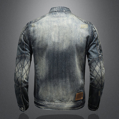 Spring And Autumn Retro Denim Jacket Men's Street Fashion Brand apparels & accessories