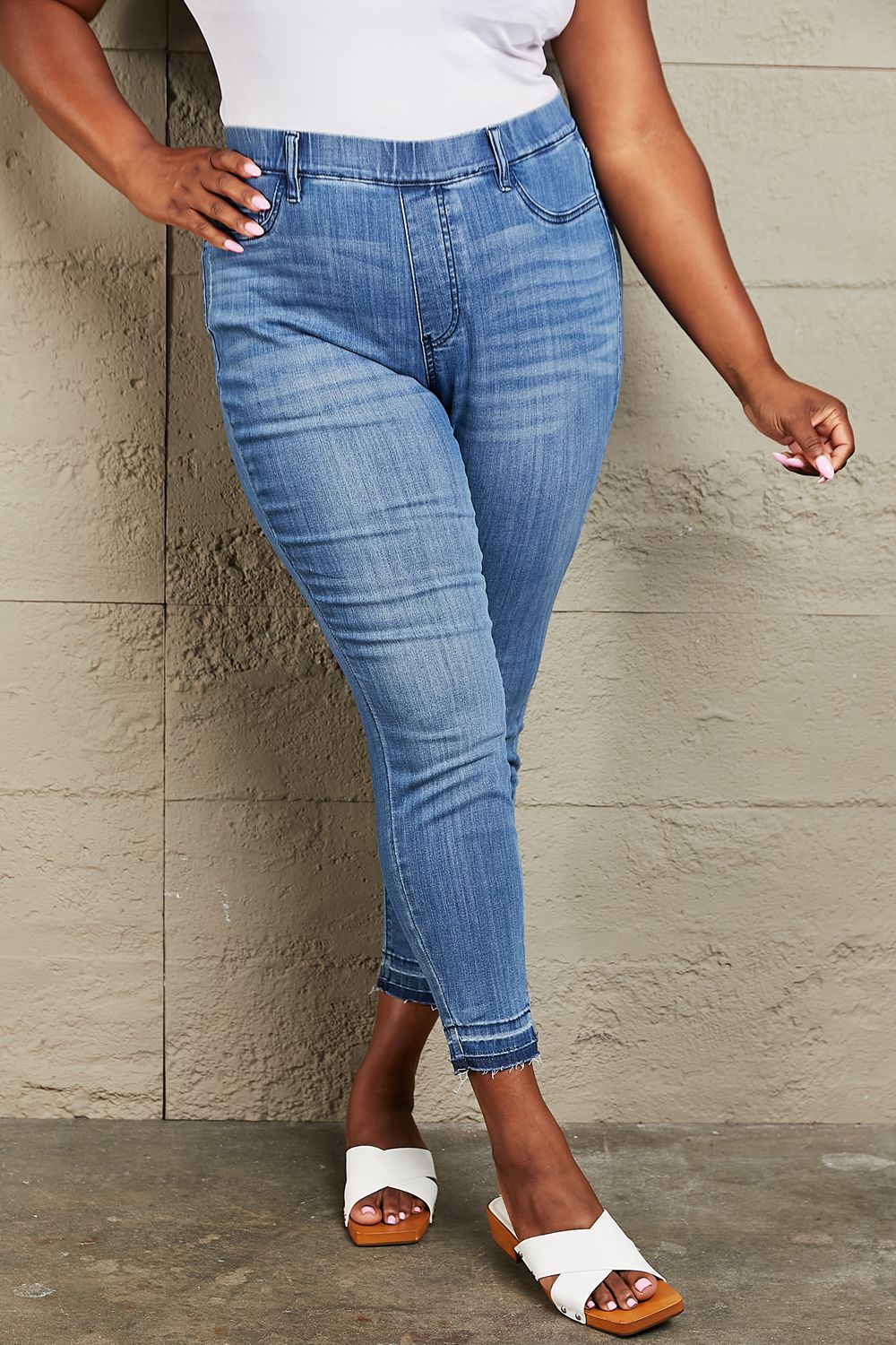 Judy Blue Janavie Full Size High Waisted Pull On Skinny Jeans Bottom wear