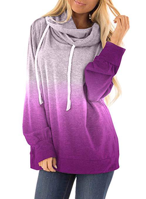 Two-colored fashion hoodies for women 0