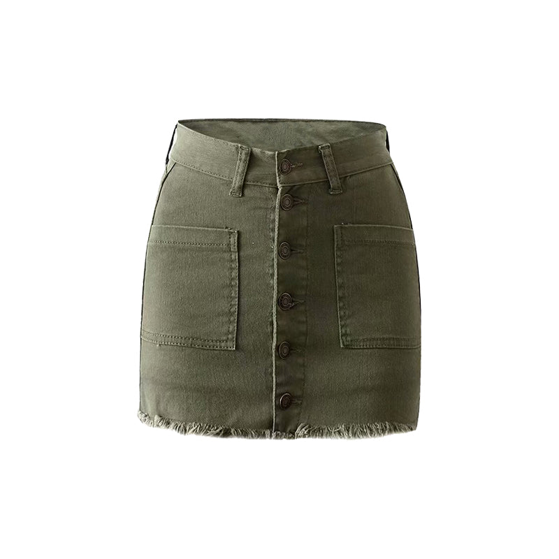 Fashionable Personality High Waist Slim Denim Skirt apparel & accessories