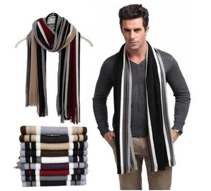 Autumn and winter fringed men's scarves Men's Scarves