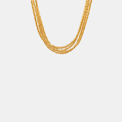 18K Gold-Plated Multi-Layer Clavicle Chain Necklace apparel & accessories