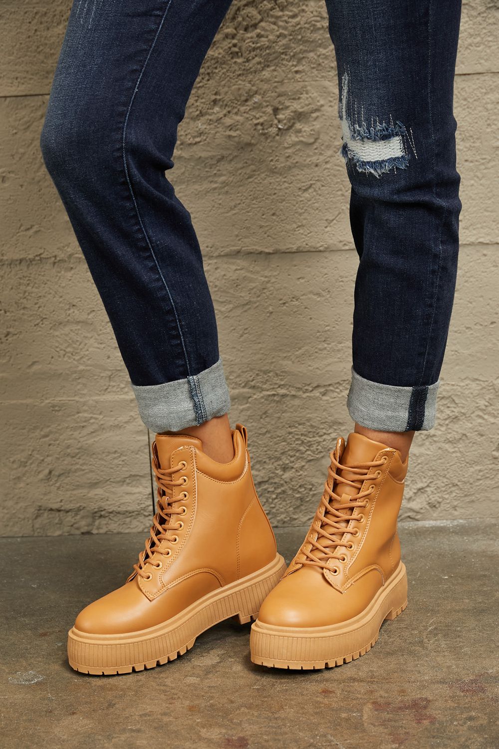 East Lion Corp Platform Combat Boots Accessories for women