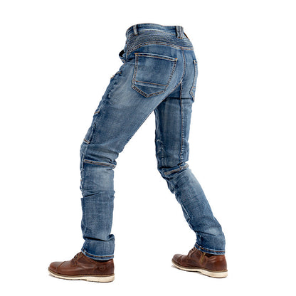 Men's And Women's High-elastic Motorcycle Jeans men's clothing