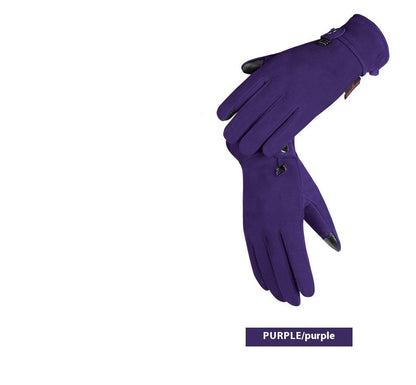 Genuine Leather Gloves Autumn-winter Warm And Thickening Non-slip Touch Screen Fashion apparels & accessories