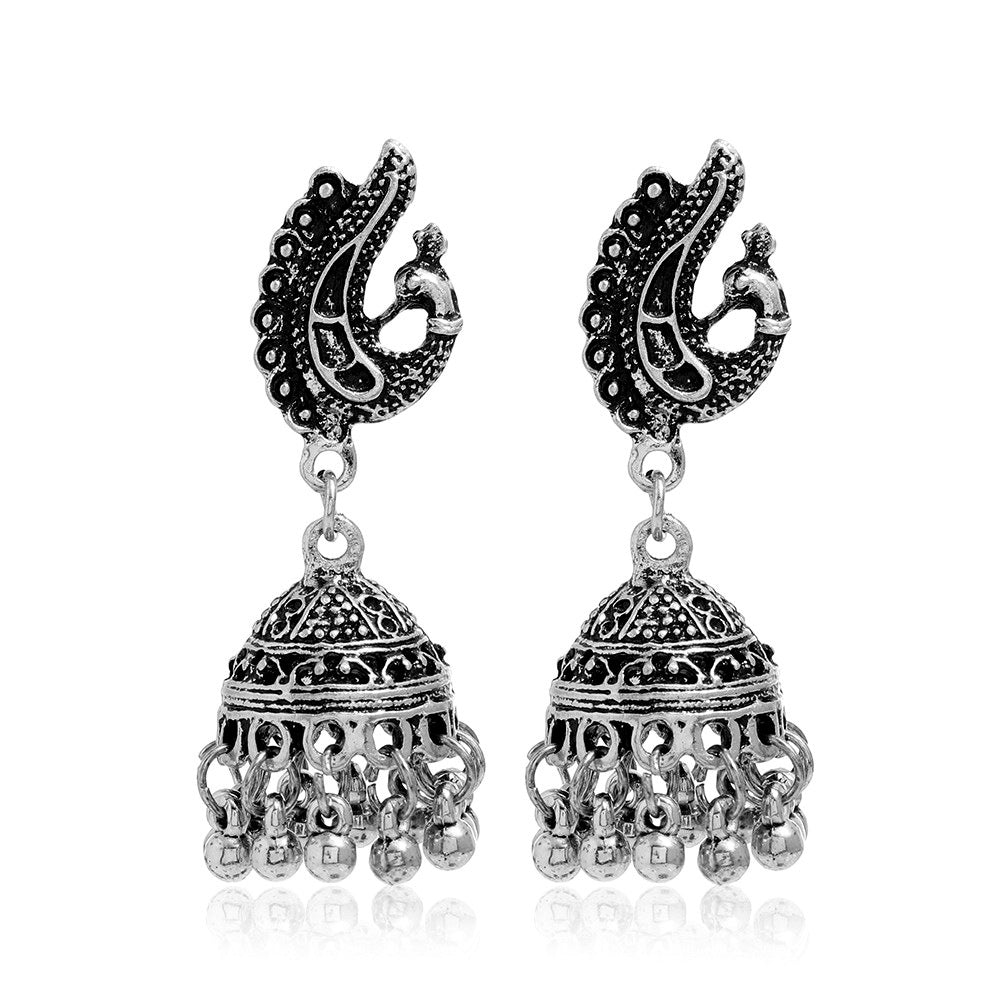 Bohemian Ethnic Carved Vintage Pattern Creative Bell Earrings Jewelry