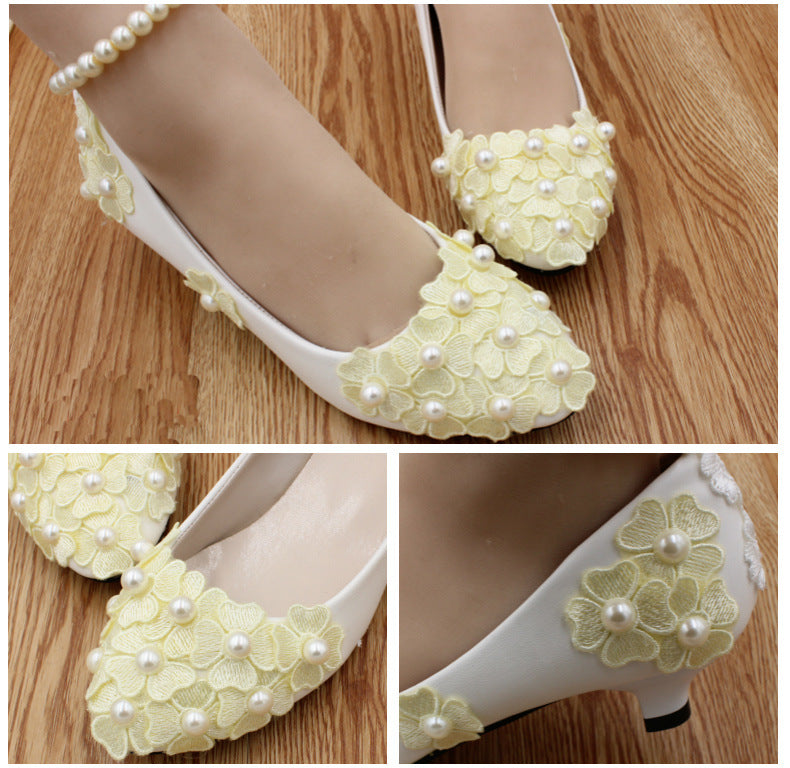Low Heel Performance Shoes Wedding Bridesmaid Shoes New Large Size Women's Shoes Shoes & Bags