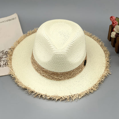 Raw Hem Raffia Hat Accessories for women