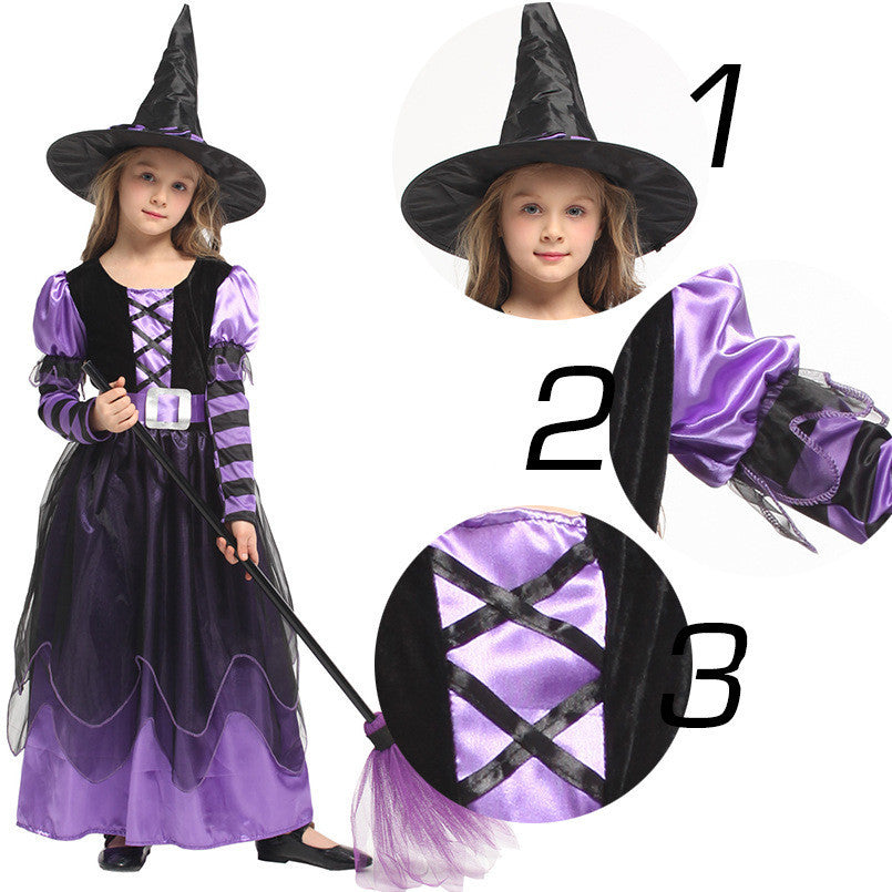 Children's magic witch costume halloween