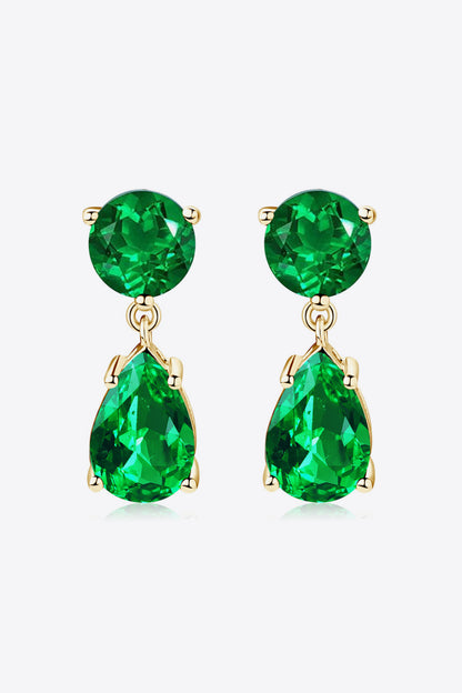 Lab-Grown Emerald Drop Earrings apparel & accessories