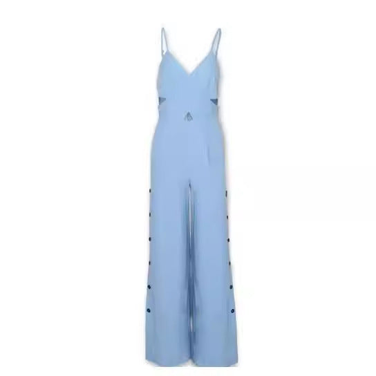 SLeeveless Hollow-out Camisole High Waist Slim Solid Color Jumpsuit apparel & accessories