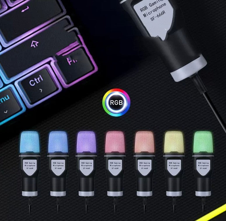 Clear Full RGB Capacitor Esports Gaming Desktop Microphone Computer Microphone Gadgets