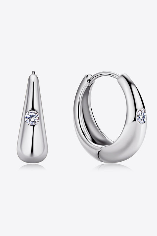 Moissanite 925 Sterling Silver Earrings apparel & accessories