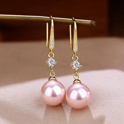 Temperament Fashion Face Slimming Golden Earrings Jewelry