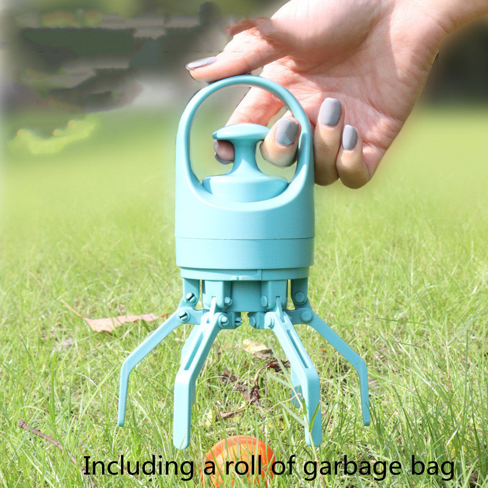 Portable Lightweight Dog Pooper Scooper With Built-in Poop Bag Dispenser Eight-claw Shovel Pet Products