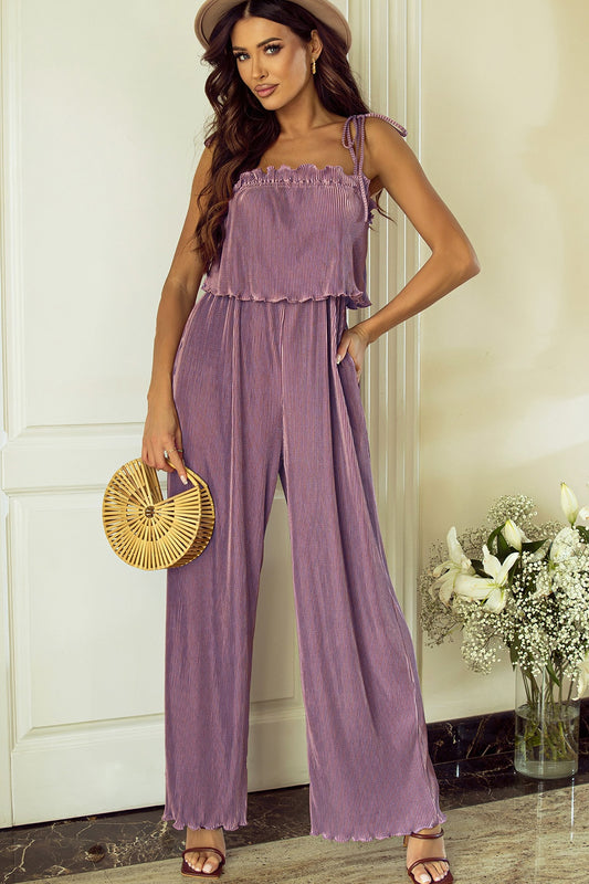 Square Neck Spaghetti Strap Jumpsuit apparel & accessories